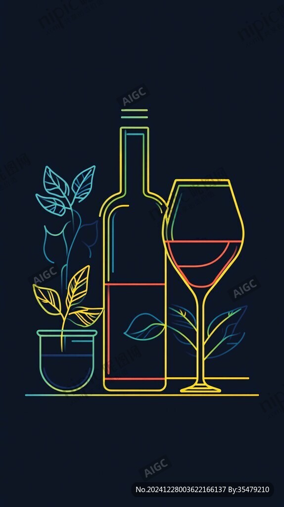 紅酒插畫(huà)設(shè)計(jì)