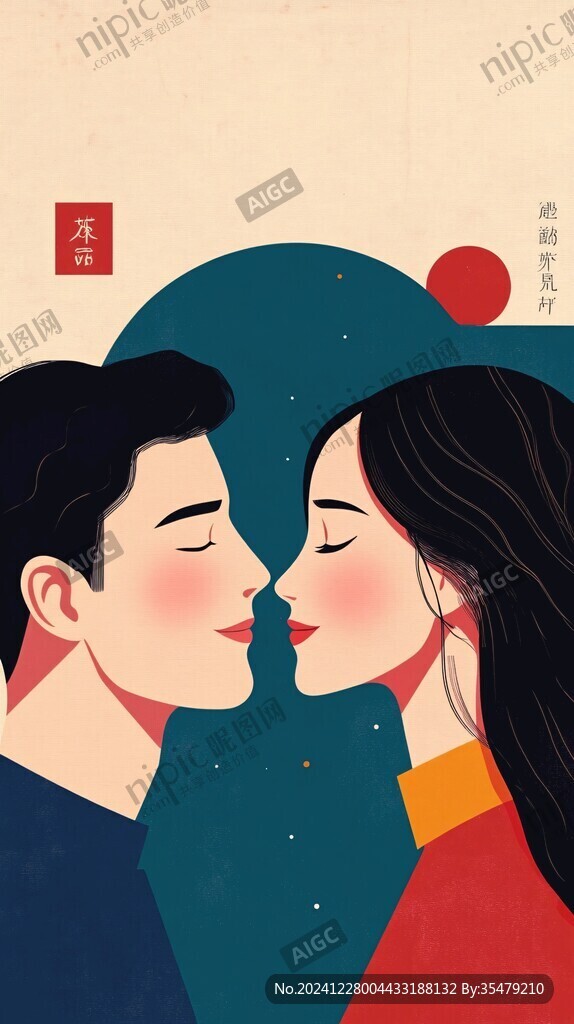 情人節海報插畫