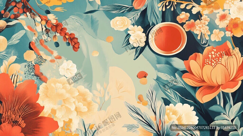 花茶插畫設(shè)計(jì)