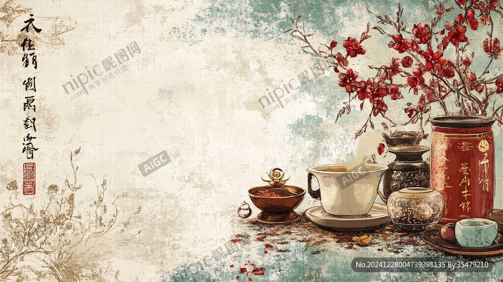 新春茶話會(huì)背景