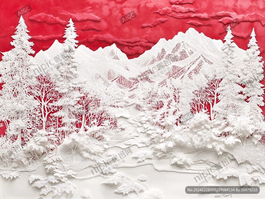 雪景剪紙