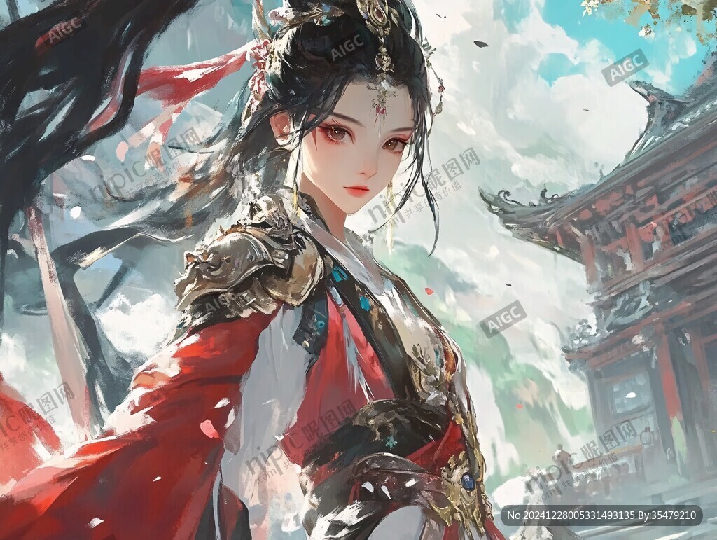 红衣少女设计古风 红衣少女设计古风
