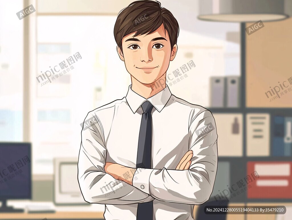手繪職場男性