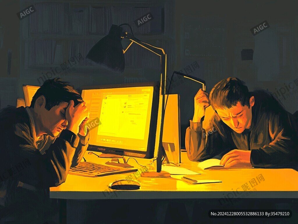 加班插畫