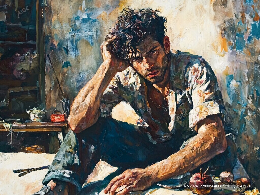 男人油畫