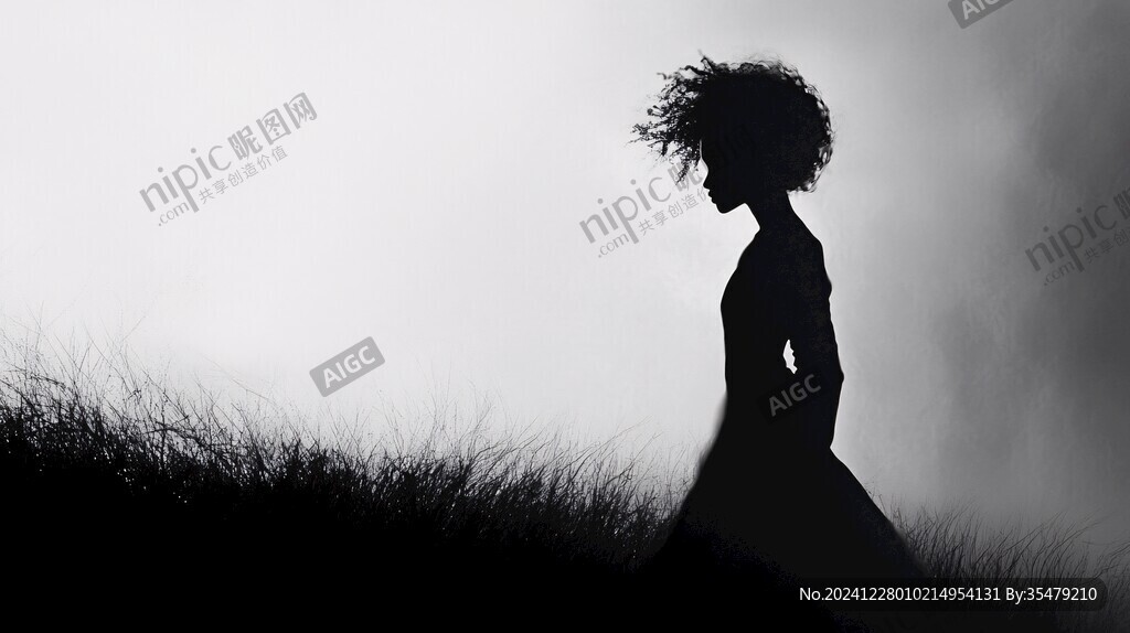 氣質(zhì)女人剪影