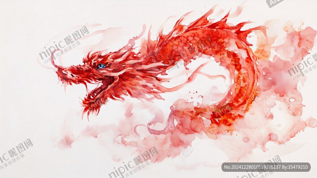 淡彩龍騰