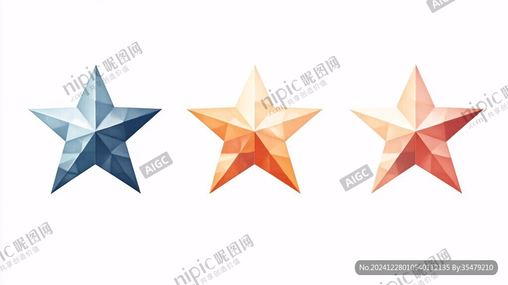 漸變五角星