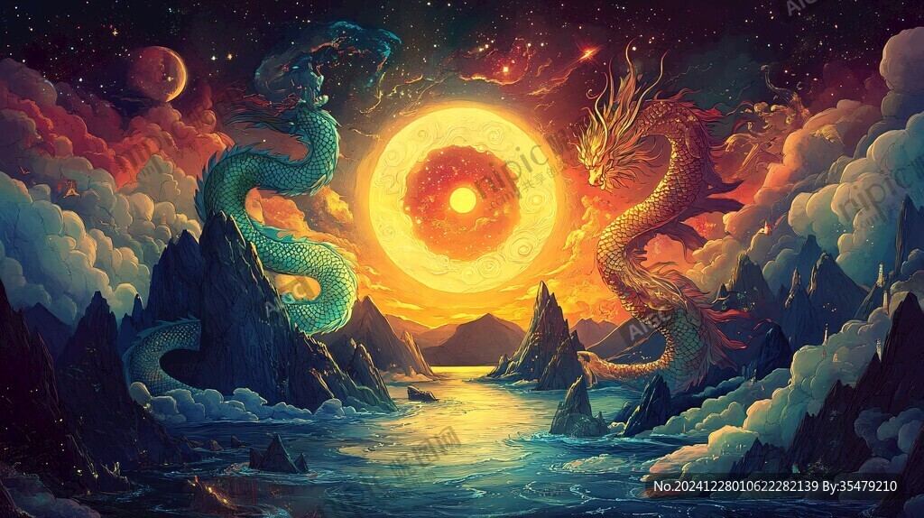 龍包裝插畫