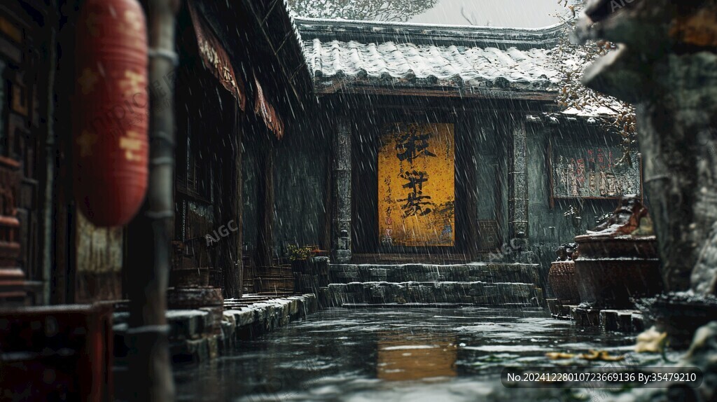 古鎮(zhèn)飄雪