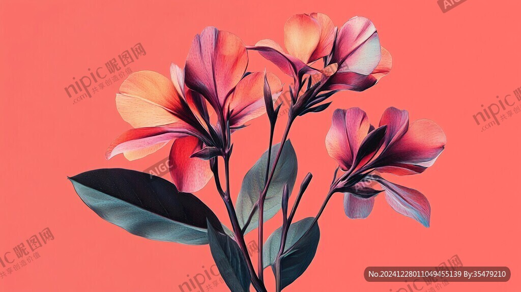 3d立體唯美花卉
