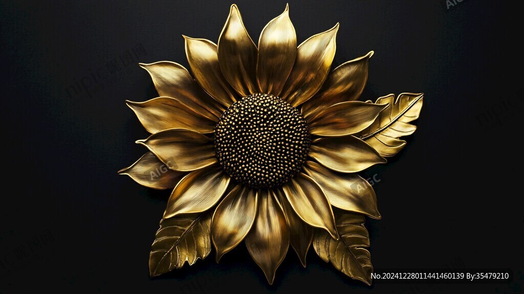 金色材質(zhì)花