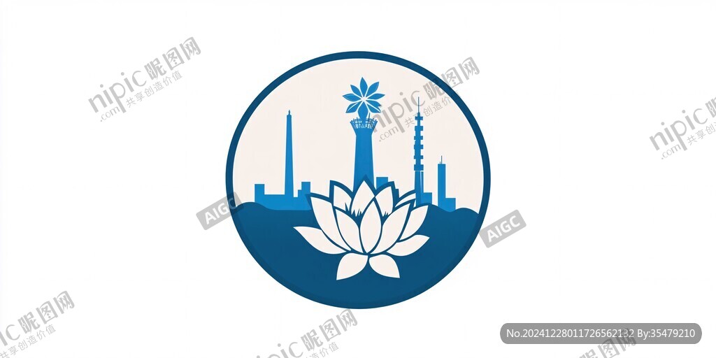 藍(lán)色科技迪拜標(biāo)志建筑