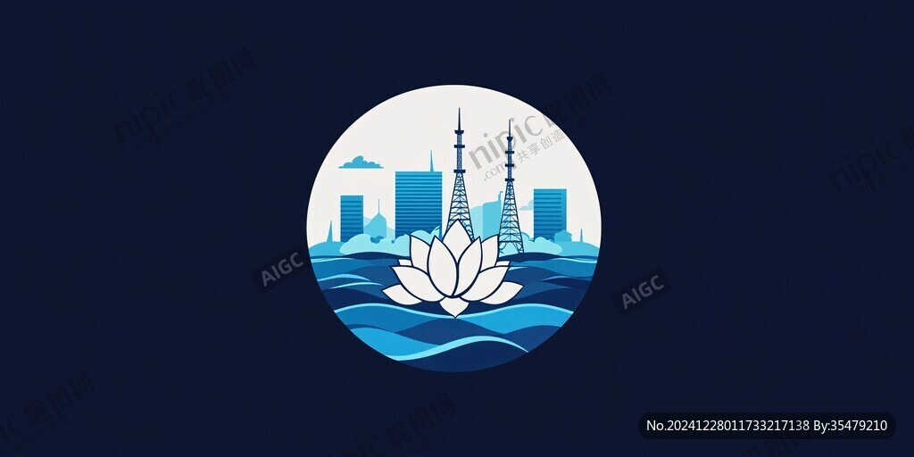 藍(lán)色科技迪拜標(biāo)志建筑