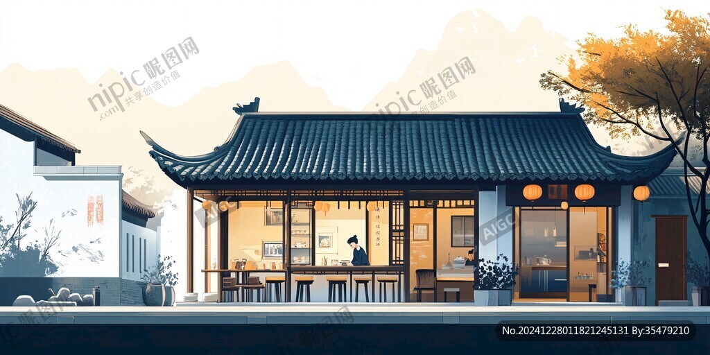 徽式建筑餐飲店