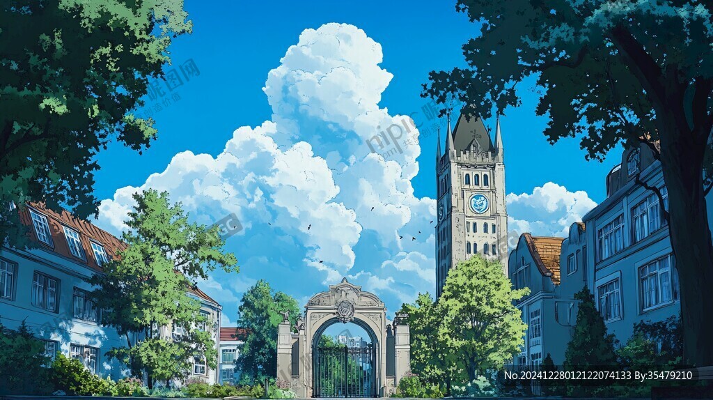 華東理工大學(xué)旅游插畫