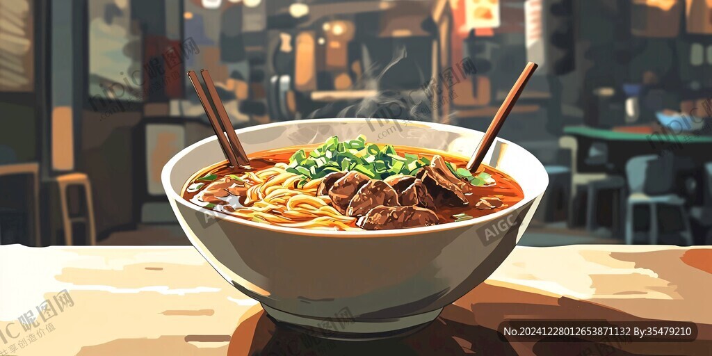 牛肉面插畫(huà)