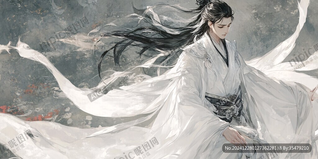 白色古風(fēng)人物