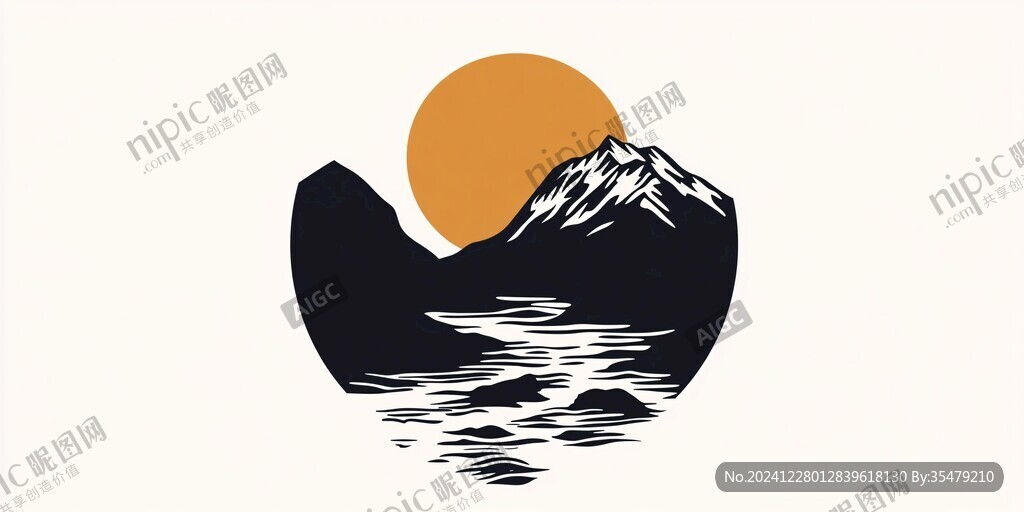 富士山火山logo