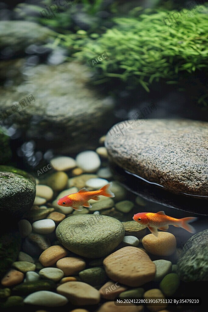 水下石頭湖泊卵石