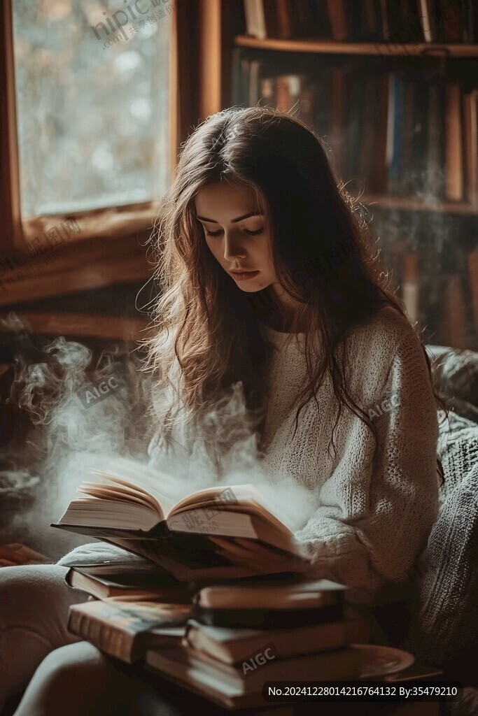知性讀書女人女性