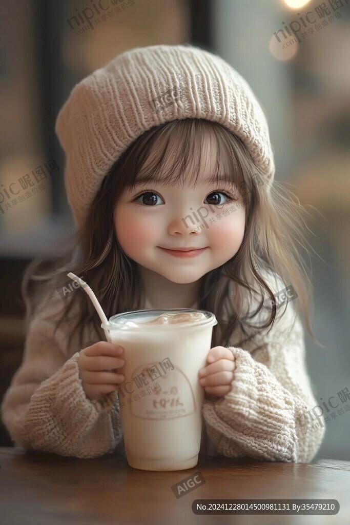 奶茶小女孩