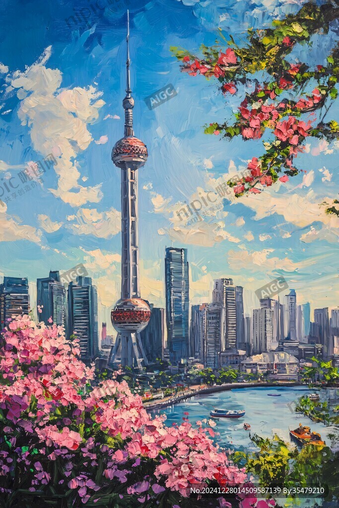 外灘油畫