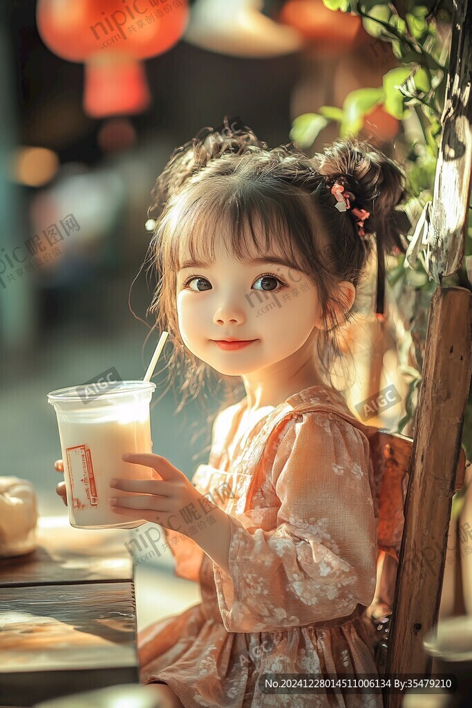 奶茶小女孩