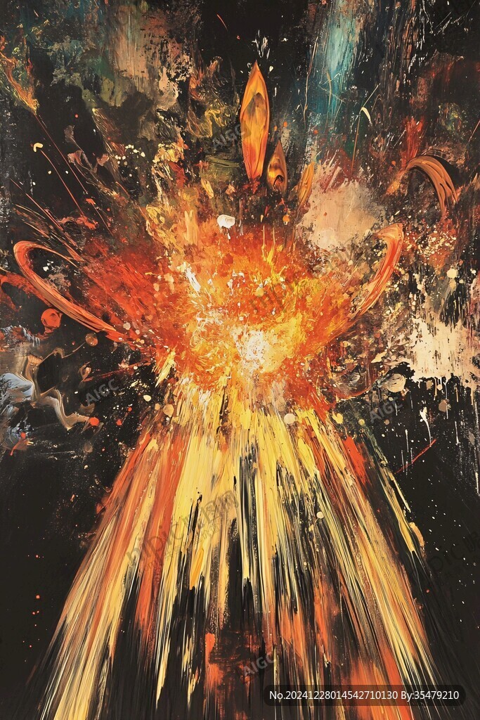 爆炸抽象畫