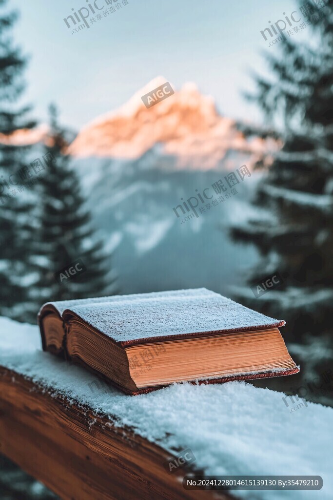 雪地書本