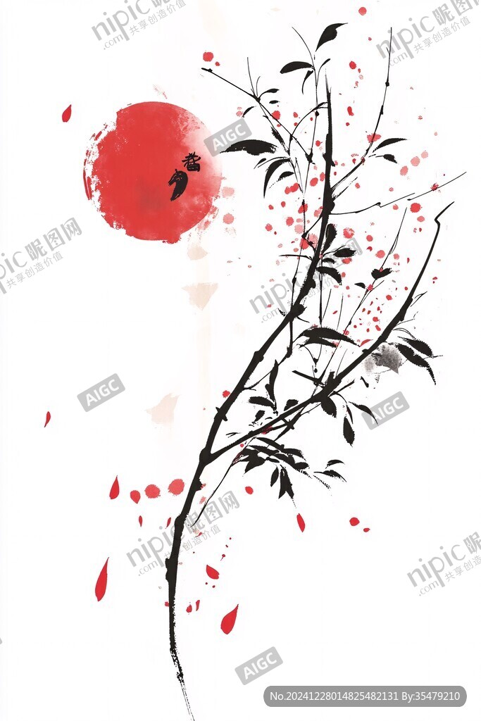 古風水墨梅花