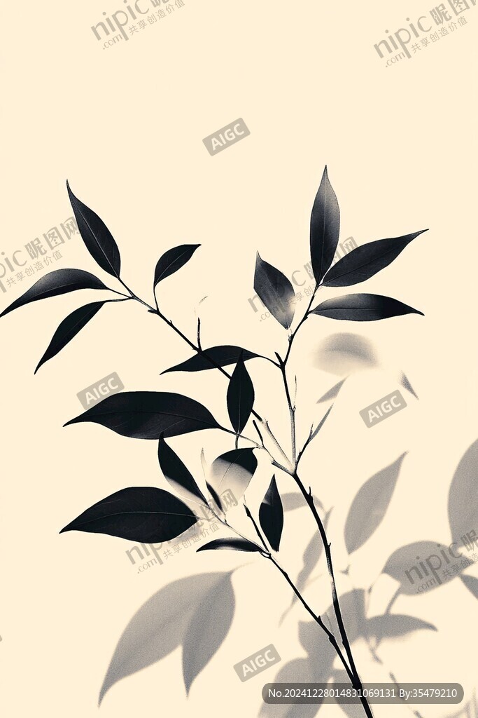 暗色樹葉枝頭
