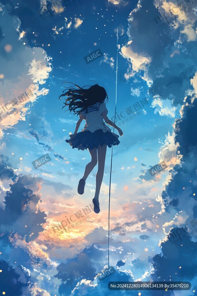 二次元夢幻插畫