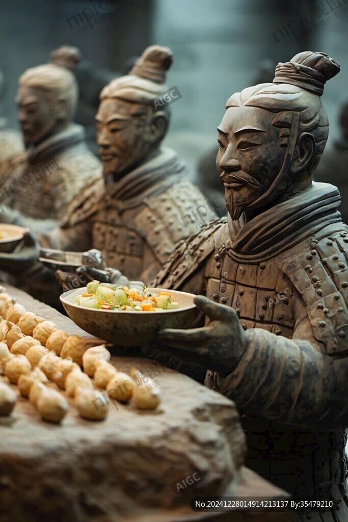 獻(xiàn)食陶俑