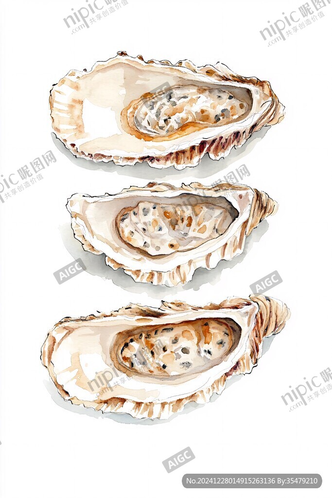 手繪鮑魚插畫
