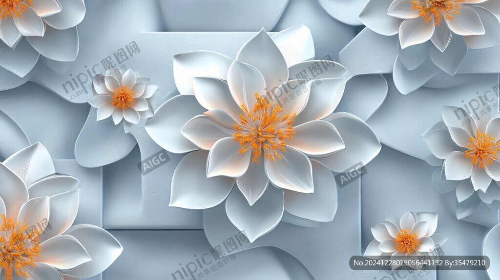 3d花朵背景墻