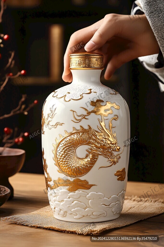 龍紋酒瓶