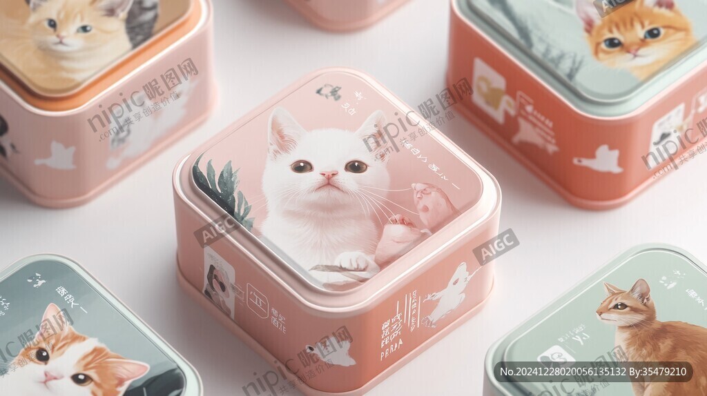 貓罐頭包裝插畫