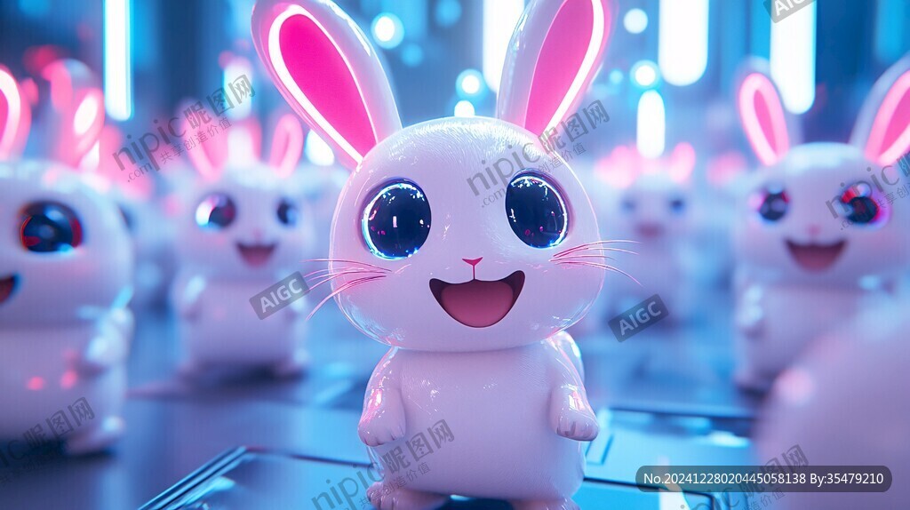 科技兔吉祥物