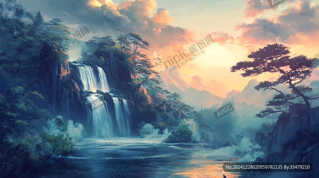 古風(fēng)山水場景