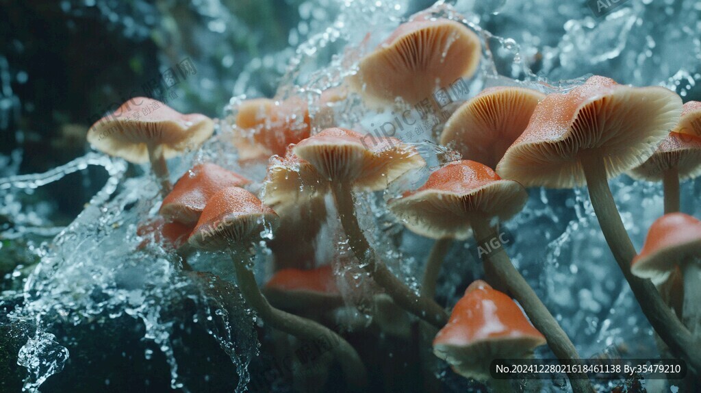 紅橘色蘑菇