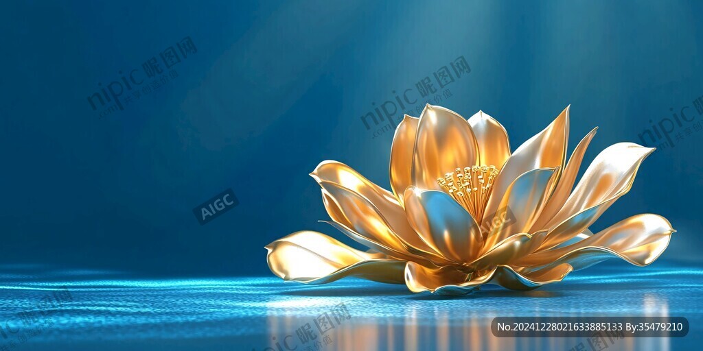 金色荷花壁紙