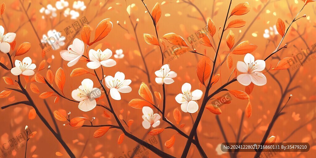 春天櫻花插畫