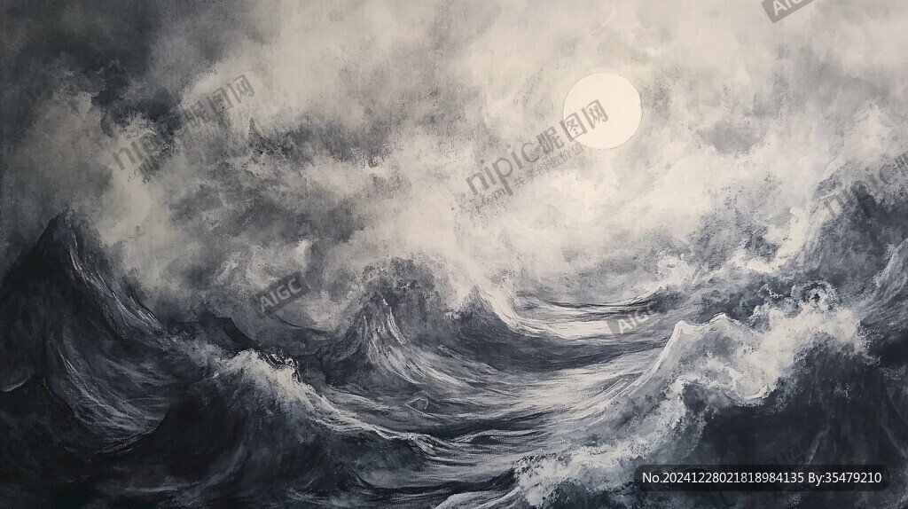 海浪美術(shù)繪畫