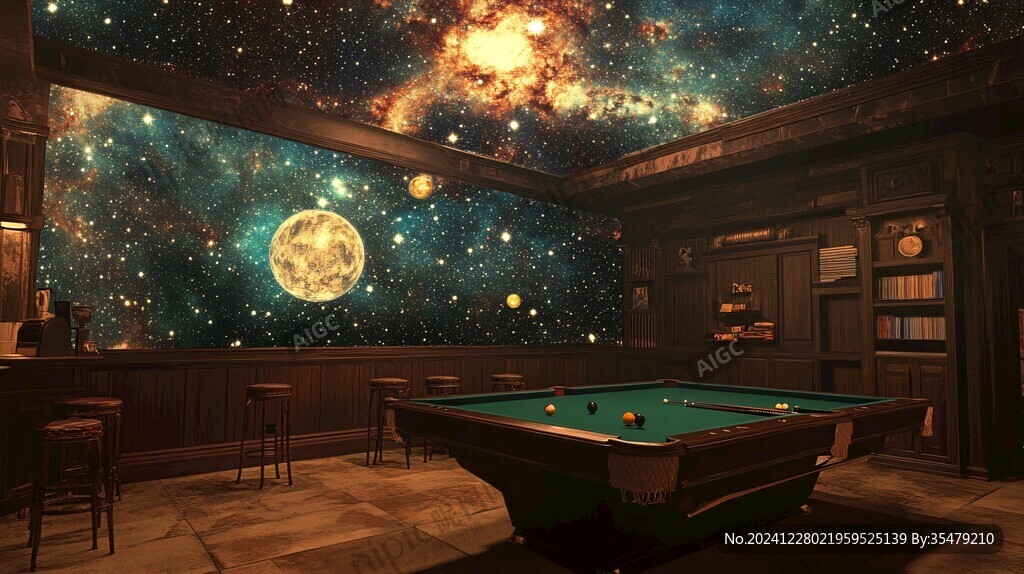 3d宇宙壁畫