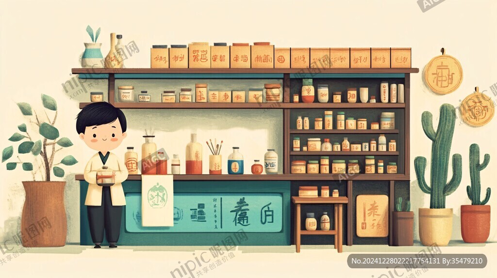 藥房藥鋪場景