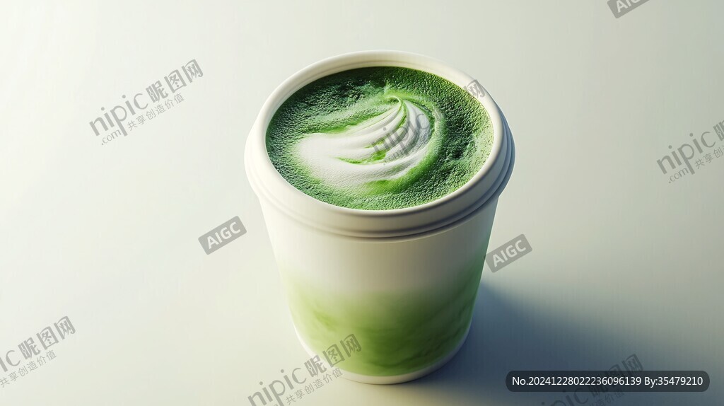 抹茶冰激凌手繪