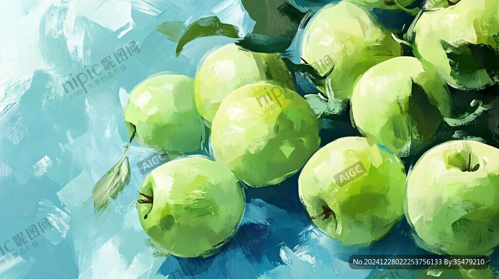 水粉蘋果