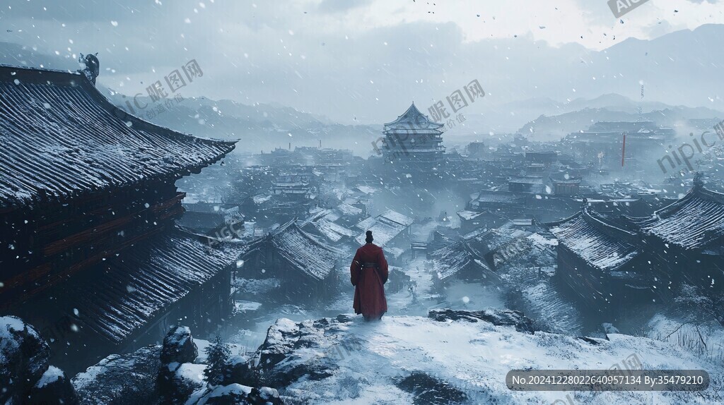 古風(fēng)雪景