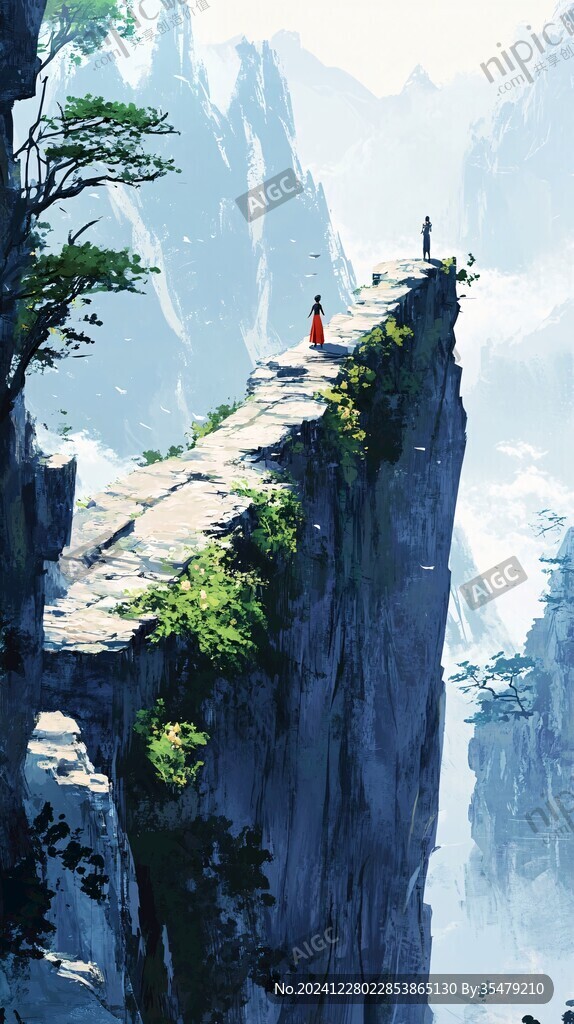 武當(dāng)山插畫